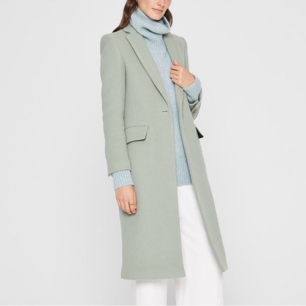 Club Monaco Light Sage Wool Coat